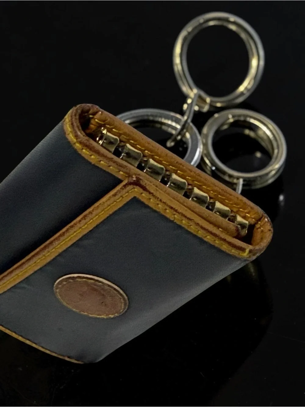Vintage Hunting World Key Wallet Safari Luxury Leather Case